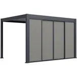 Rojaplast Posuvná zástěna 4 m šedočerná