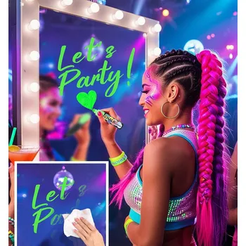 Karnevalový doplněk GuircaTekutý křídový fix zelený - Chalk marker