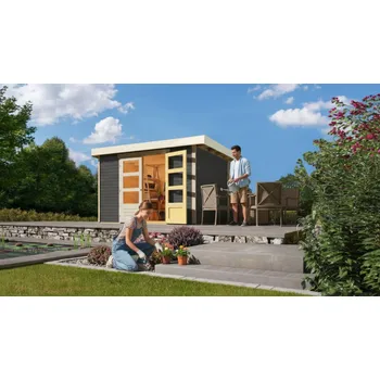 Zahradní stavba dřevěný domek KARIBU ASKOLA 5 (9142) terragrau