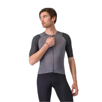 Dětské kolo Castelli pánský cyklistický dres Aero Race 8S, smoky gray - XL