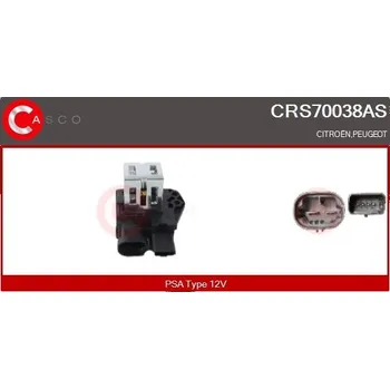 Auto elektroinstalace Předřazený odpor, elektromotor (ventilátor chladiče) CASCO CRS70038AS
