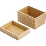 MSV stohovatelný organizér ISALYS, bambus, 2 přihrádky