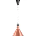 Výškově nastavitelná ohřívací lampa kónická, HENDI, Měděná, 230V/250W, ø275x(H)250mm