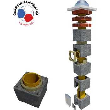 Komín Komín 160mm/4m 90° (3+1) prstence PRO červená