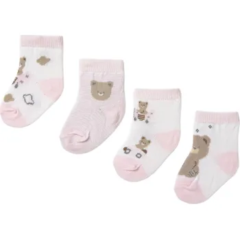 Kojenecké oblečení MAYORAL dívčí set 4ks ponožky zvířátka růžová, bílá EU 17 - 19, vel. 70 cm