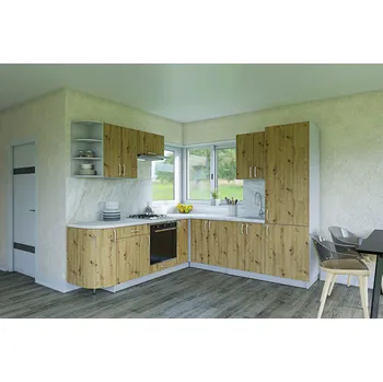 Kuchyňská linka MIRA 240 rohová kuchyně 240/260, dub Artisan