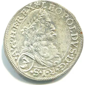 Leopold I. 3 Kreuzer 1668/květ. Wien. Ag.