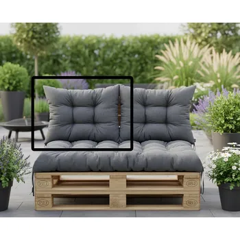 Podsedák Paletová prošívaná opěrka ANGELO 60x40 cm color 23 šedá MyBestHome