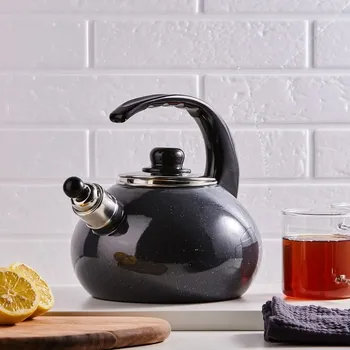 Konvice na čaj Smaltovaná konvice ALTOM DESIGN 2,5 l šedá s tečkami