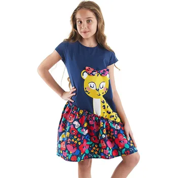 Dívčí šaty Denokids Dunkelblau/ Bunt 9187815 122