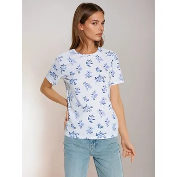 Dámské tričko Sinsay - Bavlněné tričko s květinovým vzorem - jiné - 043HB-ML3 - 043HB-ML3-L