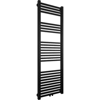 Radiátor CERANO - Koupelnový radiátor Franko - středové připojení 50mm - 514W - černá matná - 1600x500 mm