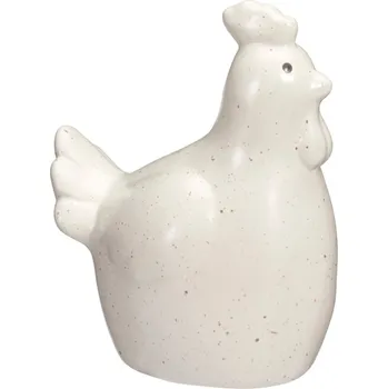 Velikonoční dekorace Dekorace porcelánová slepice 10,3 x 7 x 12 cm krémová