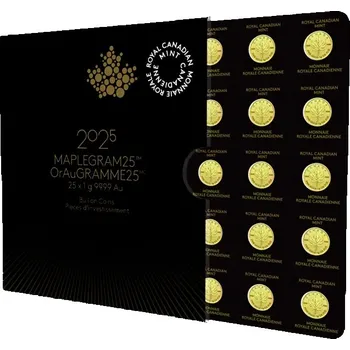 Zlaté investiční mince Maplegram25 Maple Leaf 25 x 1 gram