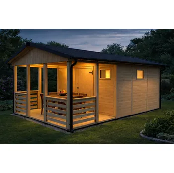 Zahradní altán Zahradní altán Herold A3355 C s terasovou podlahou (9,6 + 6,3 m2)