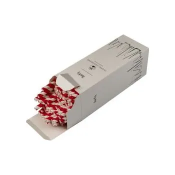 Jednorázové nádobí Brčka 25 cm, červená