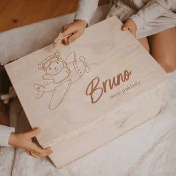 Dětský box se jménem Woodify Letadlo Velikost: Velikost XS (22x16x8,5)