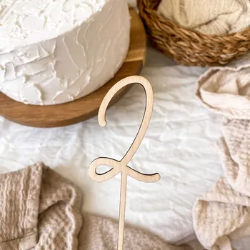 Dortová svíčka Dřevěná číslice na dort Woodify Basic