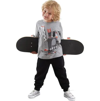 Chlapecké tričko Tričko Denokids Grau/ Schwarz 9101977 104