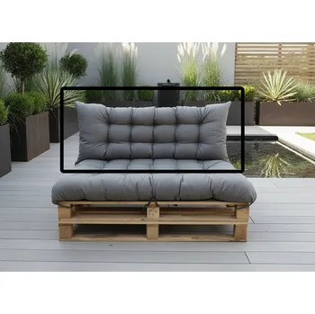 Podsedák Paletová prošívaná opěrka DARIO 120x40 cm color 23 šedá MyBestHome