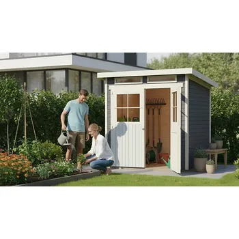 Zahradní stavba dřevěný domek KARIBU GLUCKSBURG 2 (68190) terragrau