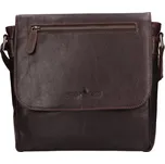 Pánská kožená taška přes rameno Greenwood Dirk - tmavě hnědá