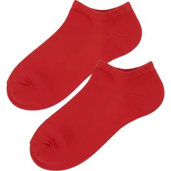 Kotníčkové ponožky jednobarevné - červená barva