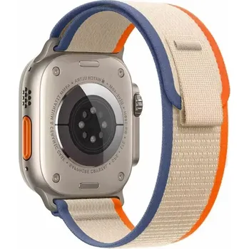Řemínek na hodinky AW Trail loop - řemínek na Apple Watch - Béžová/modrá/oranžová Barva: Béžovo-modro-oranžová, Šířka uchycení řemínku: 44/45/46/49mm