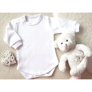 AMÁLKA Bavlněné body dlouhý rukáv, bílé Velikost: 74