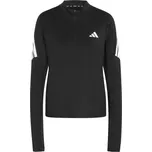 Dámská běžecká mikina adidas ADI365 ICONIC RUNNING 1/2 ZIP W M Černá, Bílá