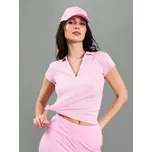 Sinsay - Bavlněné tričko s krátkým rukávem - pastelová růžová - 067HB-03X - 067HB-03X-XL