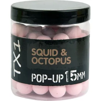 Boilies Shimano Plovoucí Boilie TX1 Pop Up Squid & Octopus Washed Out Pink 15 mm 80 g