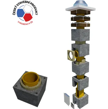 Komín Komín 200mm/7m (6+1) prstence PRO hnědá