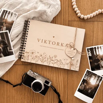 Fotoalbum Dřevěné dětské fotoalbum Woodify Louka Velikost: A6