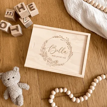 Dárková krabička Dřevěná krabička na fotografie Woodify II