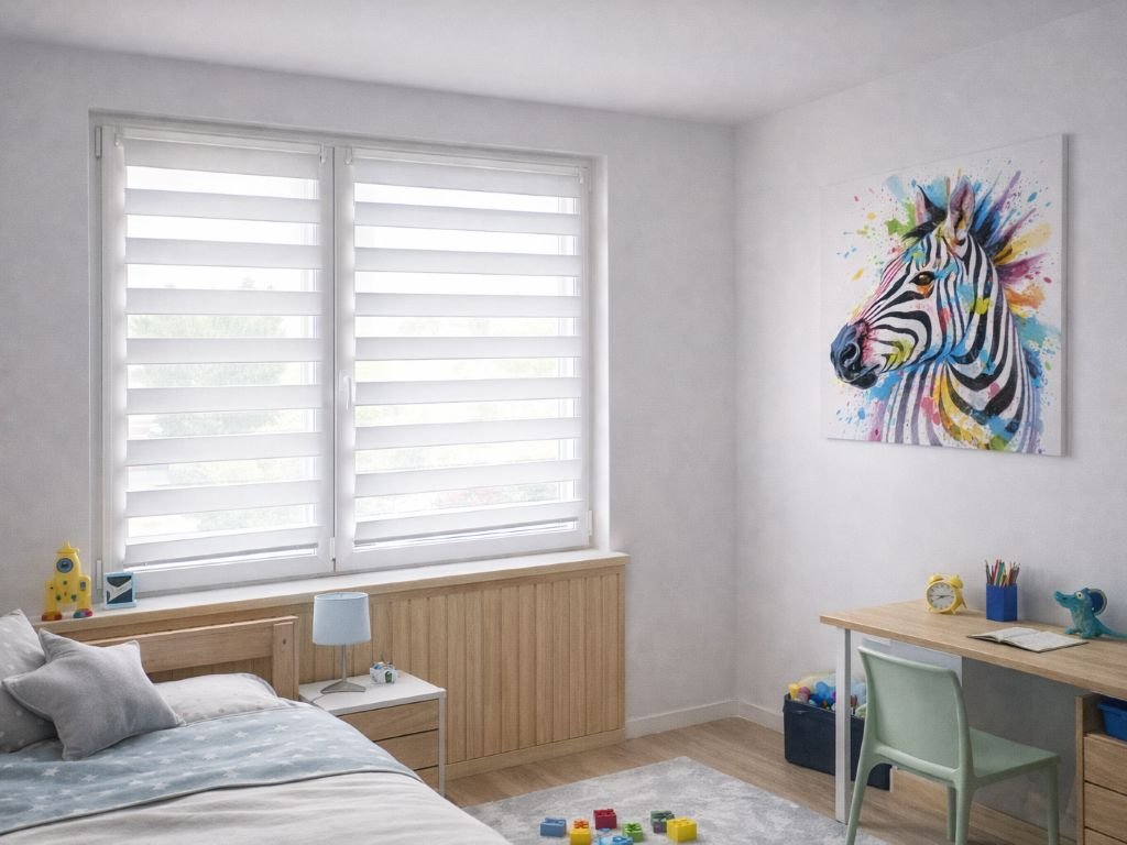 ZEBRA-SHOP Roleta DEN A NOC / MINI / PROMO / bílá / BH 3800 Barva mechanizmu: bílá, Výška: 150, Šířka: 30