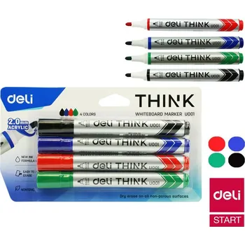 Popisovač Deli Think kulatý stíratelný, sada (8559) EU00101/4