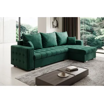 Sedací souprava Rozkládací rohová sedačka GASPA 241x151 zelená