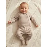 Sinsay - Bavlněný kojenecký overal - béžová - 575EJ-08X - 575EJ-08X-80