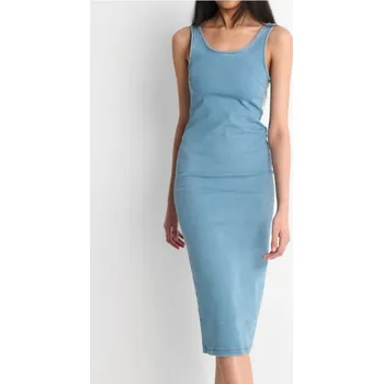 Oblečení a móda Sinsay - Midi šaty s leopardím potiskem - modrá - 8238Z-50J - 8238Z-50J-32-1