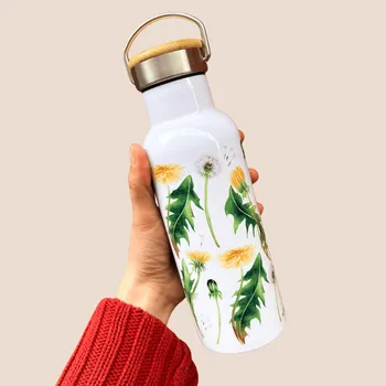 Termoska ePiPí Termoska bambus - Pampelišky Objem: 500ml