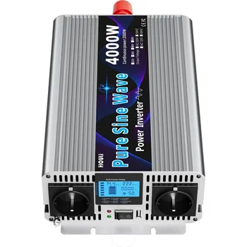 HOULI Power Inverter měnič napětí z 12V na 220V, 2000W/4000W, čistá sinusoida, 50Hz, doprava ZDARMA!