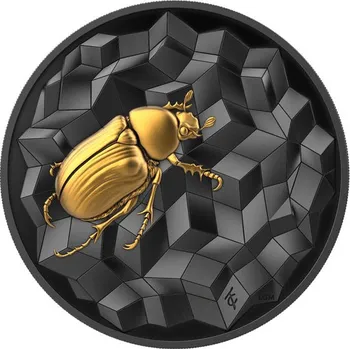 Sběratelství Stříbrná mince 1 Oz Skarabeus zlatý
