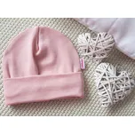 AMÁLKA Dětská čepička elastická, pudrově růžová Velikost: 56-62