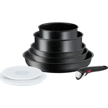 Hrnec Sada hrnců INGENIO BLACK STONE L3998802, sada 8 ks, černá, hliník, Tefal