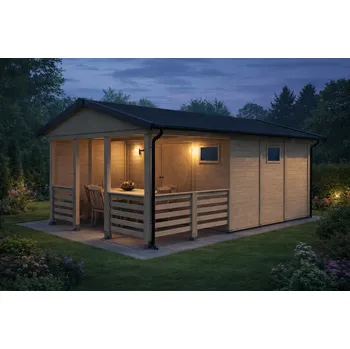 Zahradní altán Zahradní altán Herold A3355 C X Plus s boční stěnou (9,6 + 6,3 m2)