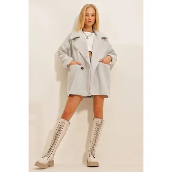 Dámská vesta Bunda trendyol Grau 4361761 S