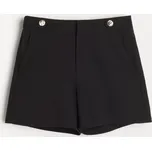 Sinsay - Kraťasy s vysokým podílem bavlny a ozdobnými knoflíky - černá - 167HC-99X - 167HC-99X-L