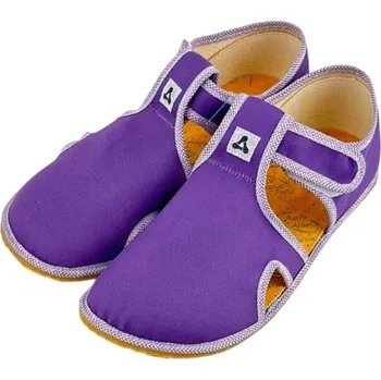 Dívčí bačkory Antal shoes Barefoot přezůvky Rascal Basic Purple fialové velikost: 27
