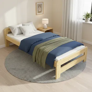 Postel Maxi Postel z masivu Euro 80 x 200 cm, Přírodní